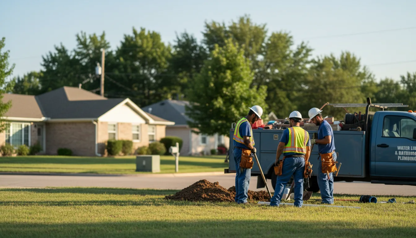 Residential water line and bathroom plumbing service in Forbes, ND